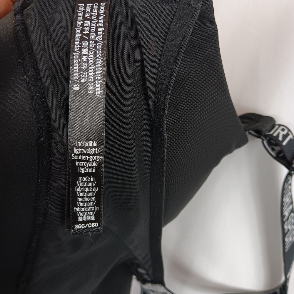 VICTORIA SPORT  Incredible Light Weight Sport Bra 36C Black - Picture 6 of 6